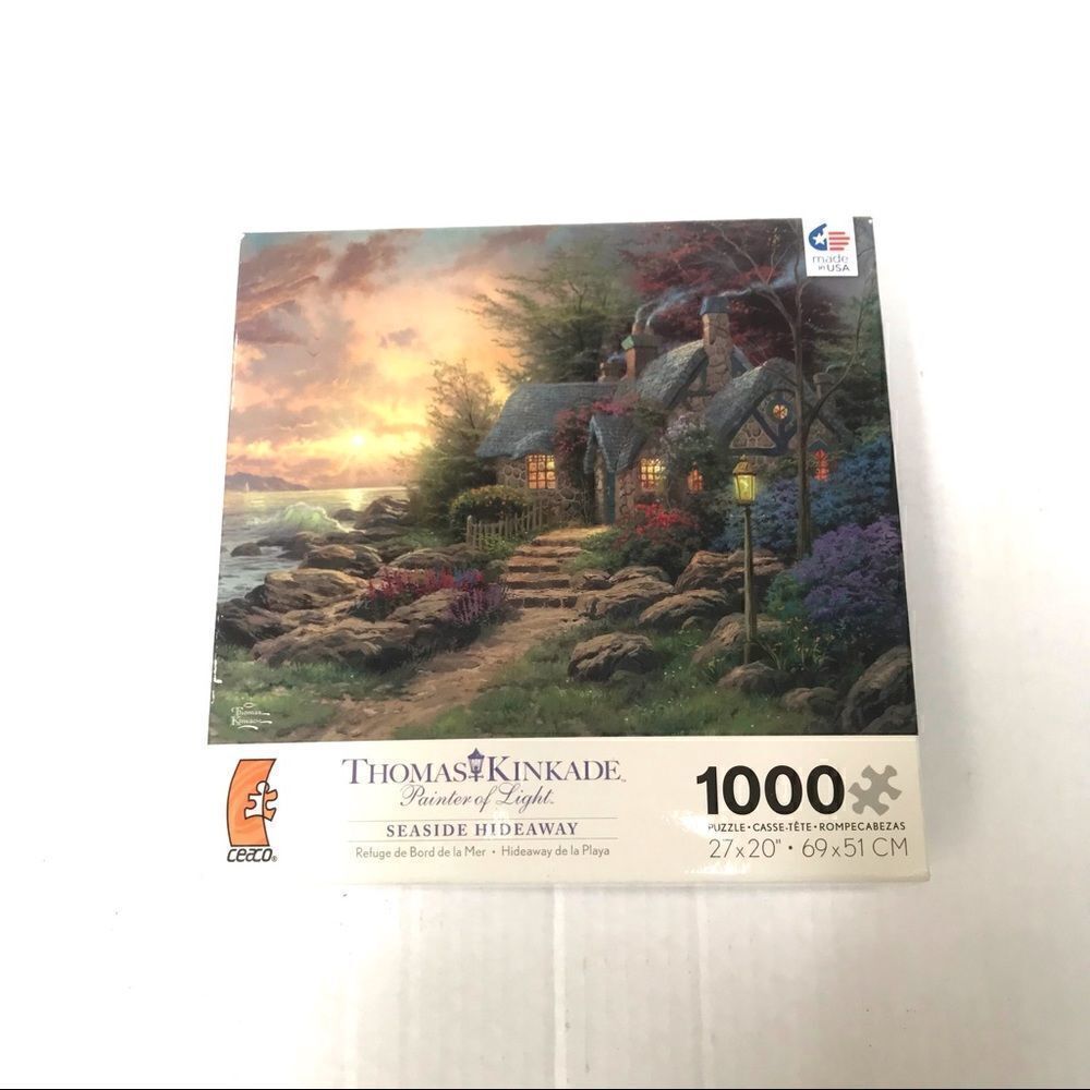 NIB Ceaco Thomas Kinkade Seaside Hideaway 1000 piece puzzle
